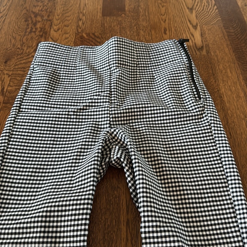 Zara Women’s Black & White Checkered Pant’s Size Small - Picture 3 of 8